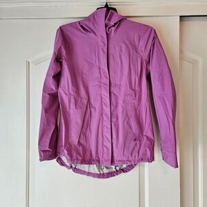 Duluth‎ Trading Co. Rain Jacket Hooded Pink Womens Small Windbreaker Lightweight